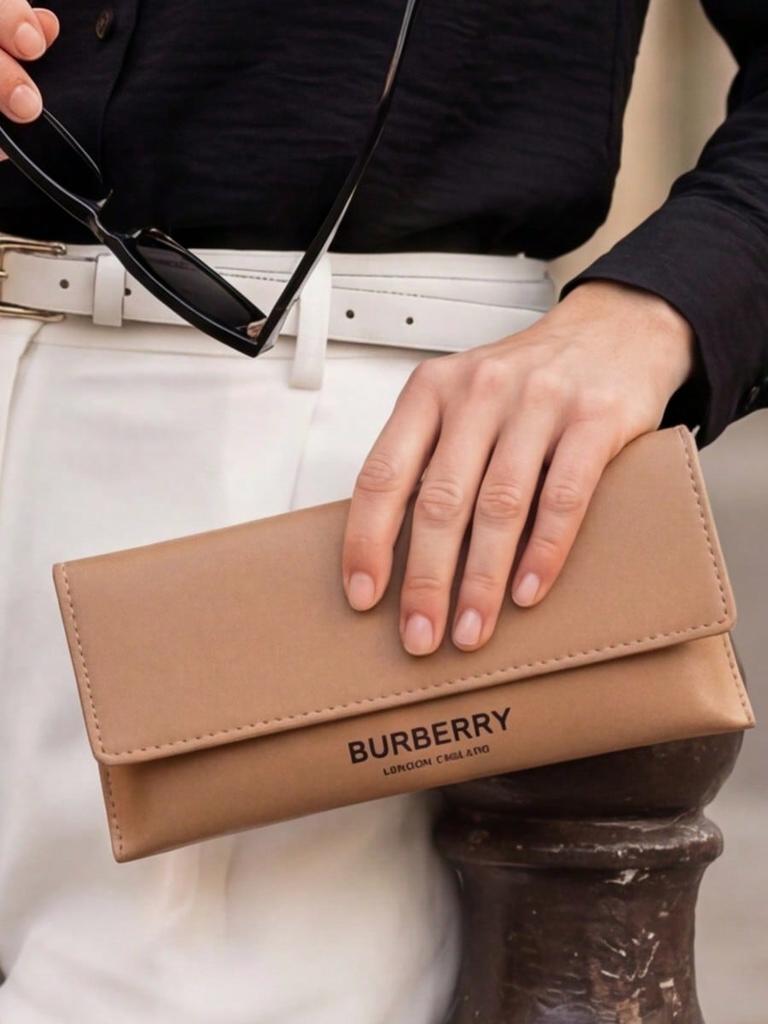 Burberry Hnědé pouzdro na sluneční brýle z PU kůže