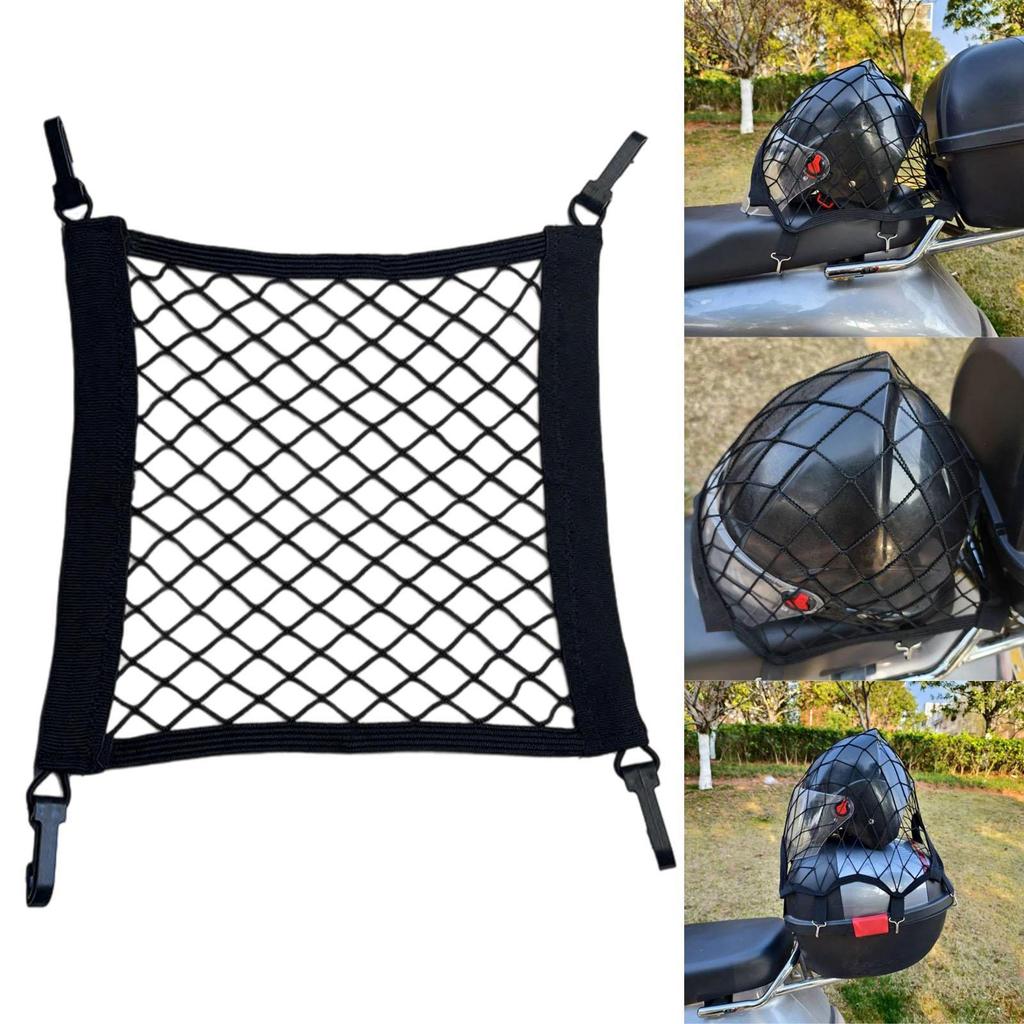 Motorcykel Lastnät Bungee med Krokar Bagageskydd Elastiskt Nät för Cykling