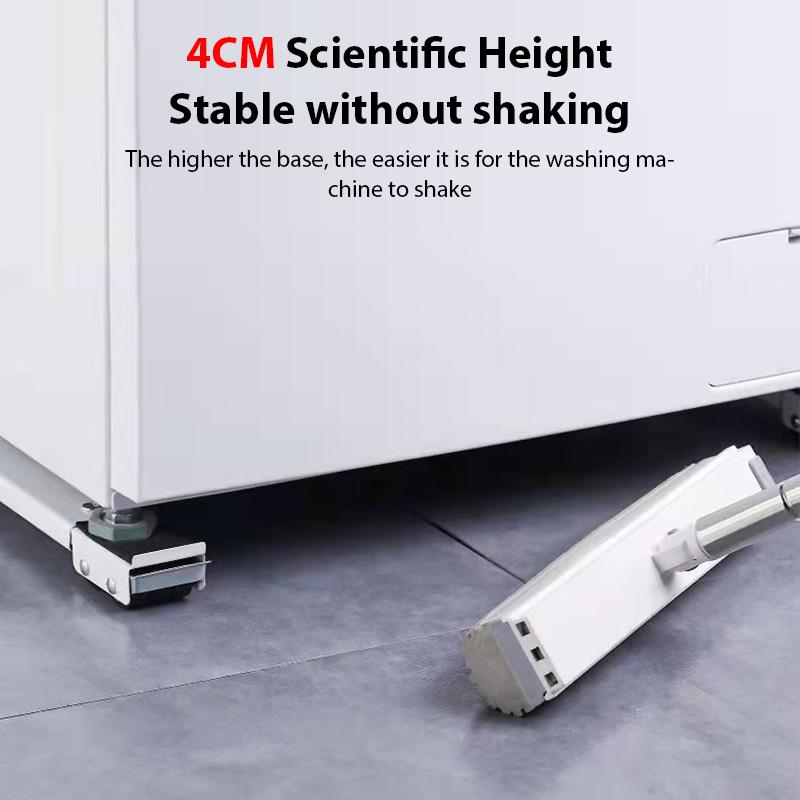 2PCS Washing Machine Stand Mobile Base Adjustable Roller Furniture Dolly Refrigerator Moving Cart Furniture Base Bracket Movers