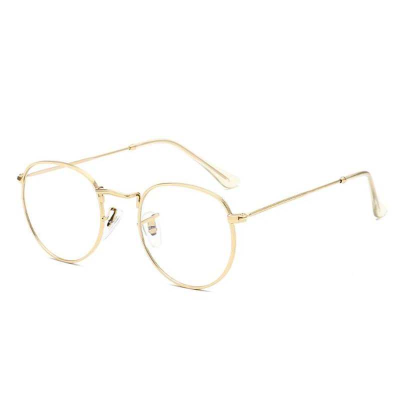 0 -0.5 -0.75 To -4.0 Punk Oval Nearsighted Sunglasses Women Men Metal Vintage Short-Sight Prescription Spectacles 3447