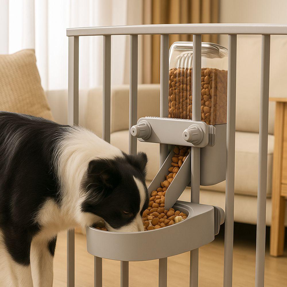 No Spill Automatic Pet Feeder Large Capacity Dog Food Dispenser  For Cats Rabbit Puppy