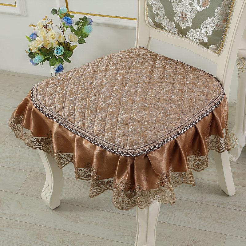 

Элегантный кружевной декор 43*45 см, подушка для стула, противоскользящая подушка для сиденья в европейском стиле, домашний декор, обеденный офисный коврик 48*53