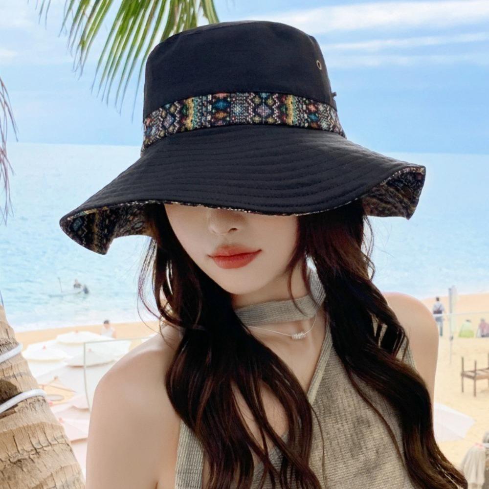 Adjustable Fishing Cap Anti-UV Beach Hat New Western Cowboy Hat  Summer