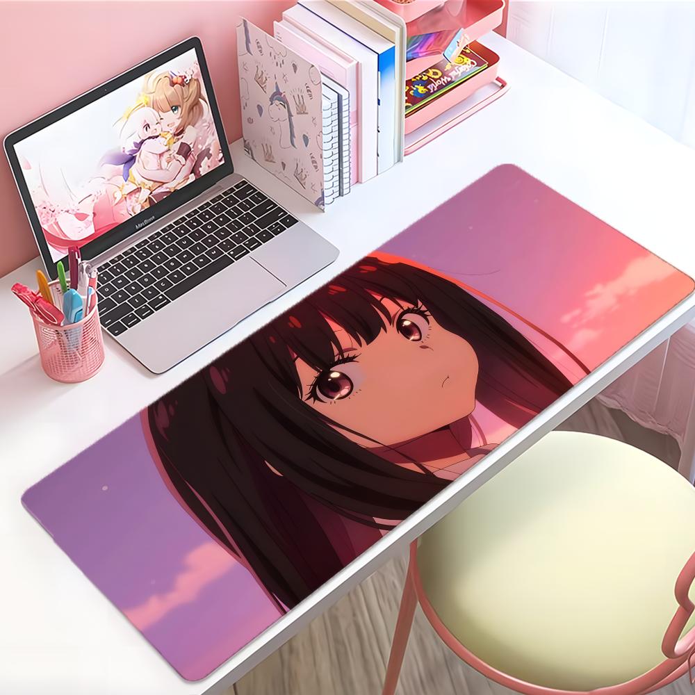 Beautiful Anime LLycoris Recoil Takina Inoue Mouse Pad Large Thick Desk Pad Stitched Edges Gaming Mouse Mat For Pc