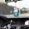 Modern Cat Acrylic Hanging Decoration For Vehicles Fun Cartoon Style For Pet Enthusiasts
