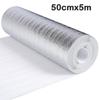 Película Aislante para Paredes de 5m/10m Papel de Aluminio Protector Solar Radiador Película Reflectante Algodón Aislante Impermeable Espesado
