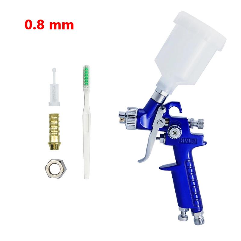 Professional Mini Air Paint Spray Gun Airbrush, 100ml Capacity, H-2000 Miniature Airbrush, Screw Inlet 1/4", 0.8mm/1.0mm Nozzle