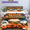 3Pcs Happy Halloween Celebration Bedding Set Quilt Cover Pillowcase Home Christmas Halloween Gift 1 Duvet Cover 2 Pillowcase S1494