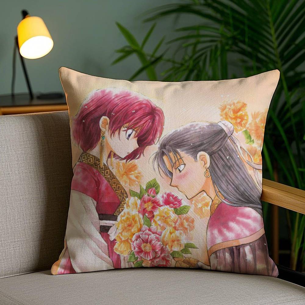 Y-Yona Of The DawnS Pillow Case Home Dorm Chair Back Short Plush Double-sided Printing Office Nap Time Cushion Cover