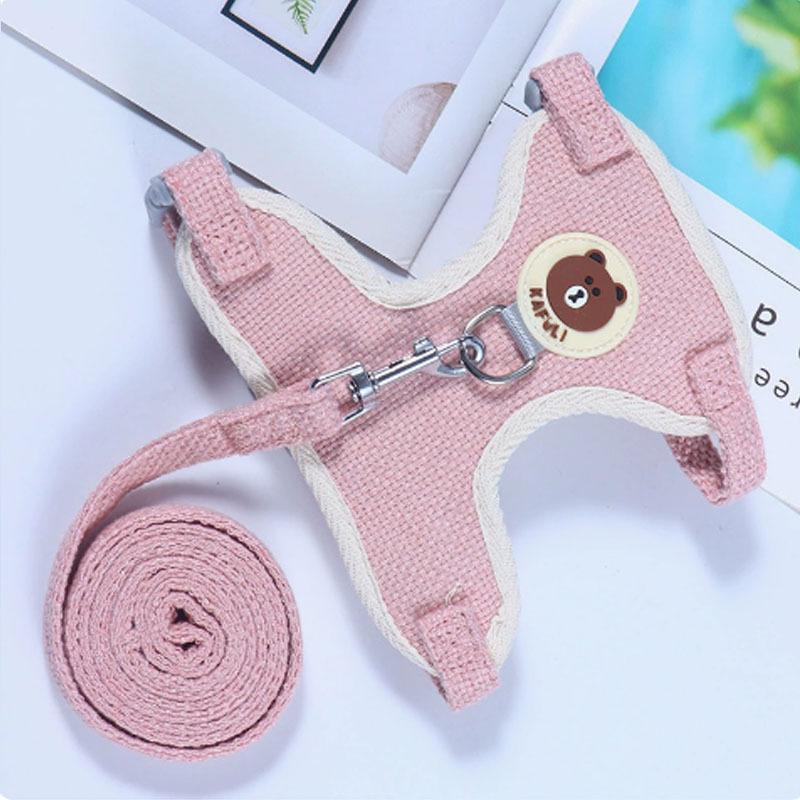 Adjustable Pet Harness and Leash Set for Small Dogs, Cats & Rabbits