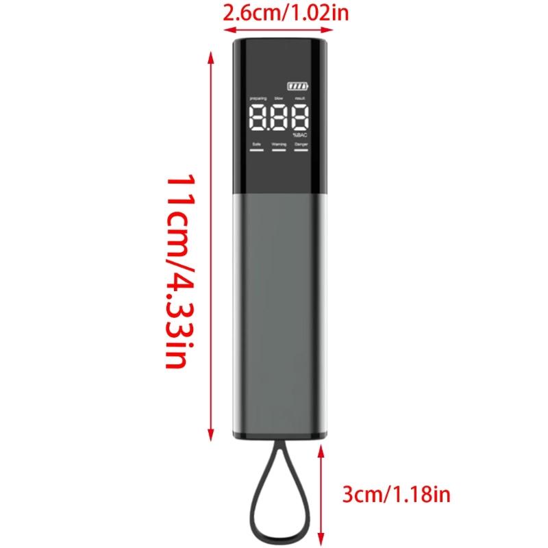 Quick Response Blowing Alcoholicity Tester Professional LCD Digital Display Drunk Driving Detector Portable Breathalyzer