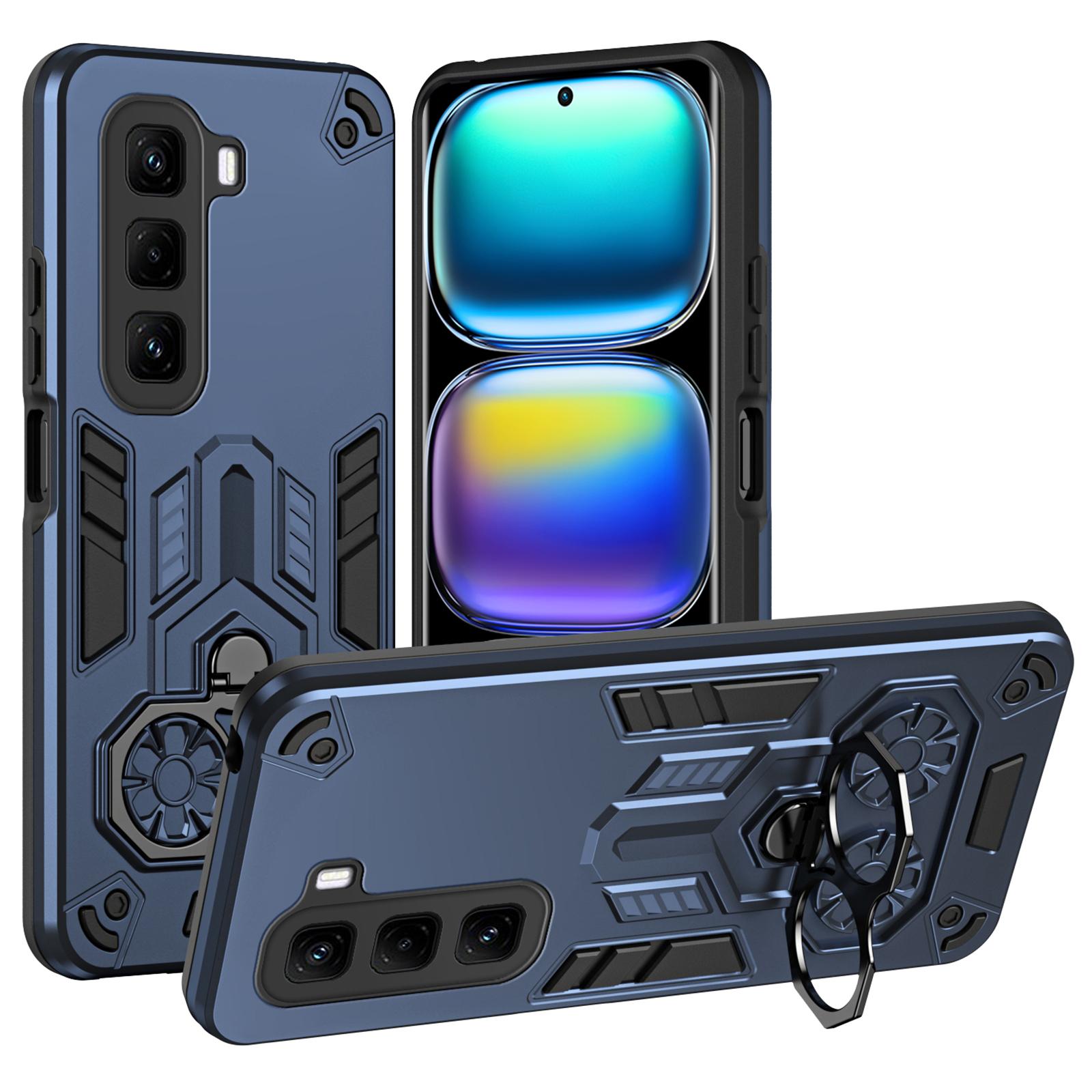

For Infinix Hot 50 Pro+ 4G Case Ring Holder Kickstand PC + TPU Shockproof Phone Cover A