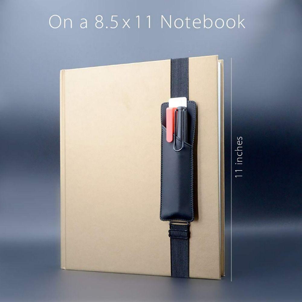 Supplies Adjustable Notebooks Pen Holder Leather Elastic Notebooks Pencil Sleeve Office Detachable Planners Pencil Pouch