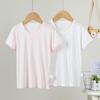 Summer Breathable Kids' Short-Sleeve T-Shirt 2-Pack - Solid Colors for Boys & Girls
