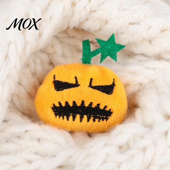 Pumpkin Cat Toy Halloween Toy, Squeaky Stuffed Chew Kitten Soft Plush with Feathers for Indoor Cats Self-entertainment Pet