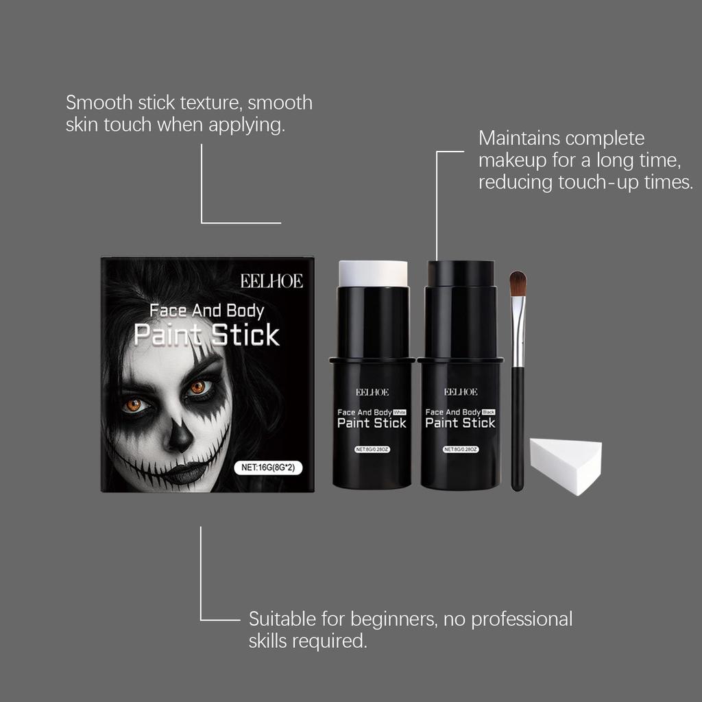 EELHOE Face Paint Stick Set for Halloween and Festivals