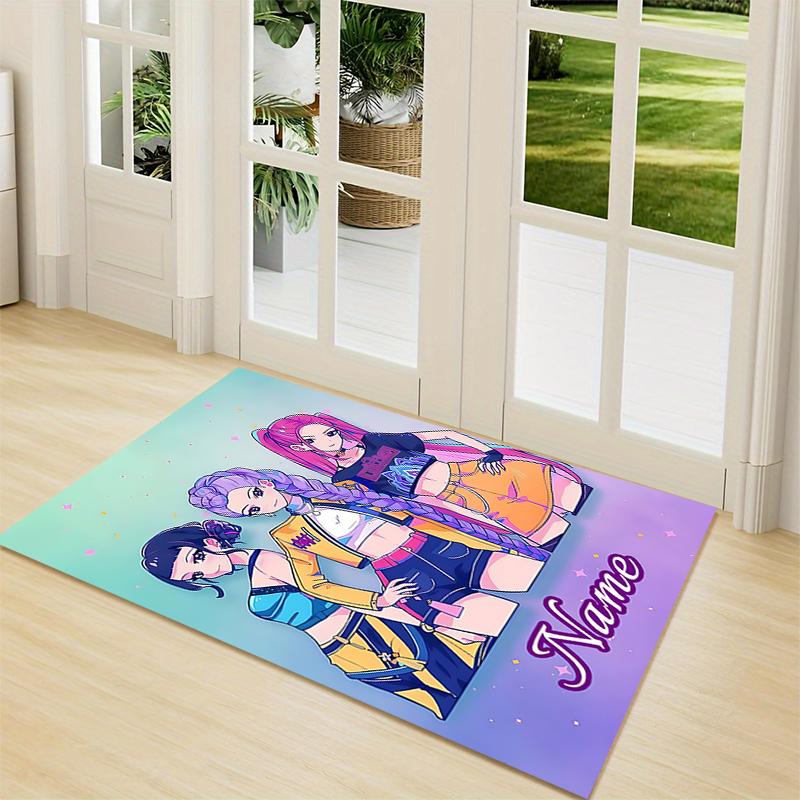 Custom Name "Fantasy Angel Journey" Carpet Rug Customizable Soft Washable Anti-Slip Home Living Room Sofa Mats Personalized Rug. 090999