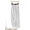 Women's White Loose Straight-Leg Jeans - Spring/Autumn 2025 Slimming Wide-Leg Trousers for Petites