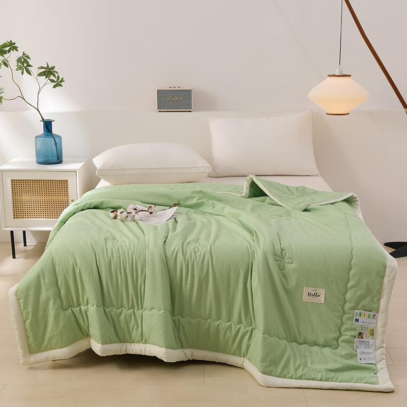Simple Japanese Solid Color 1Pc Quilt Summer Soft Skin-friendly Air Conditioning Thin Quilt Home Travel Camping Thin Blanket