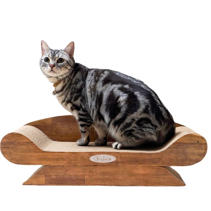 

KeyTAIL Cat Claw Claw Cardboard Large Sofa Bed Nyan Nail Sofa L Sharpener, Sharpener, (Wood Grain)