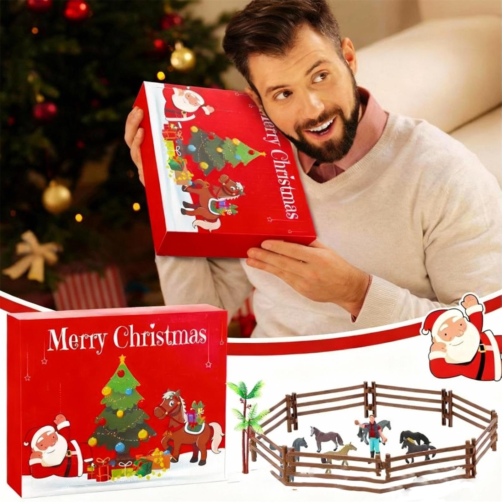 

1 PC 3D Animal Horse Christmas Countdown Calendar One Size