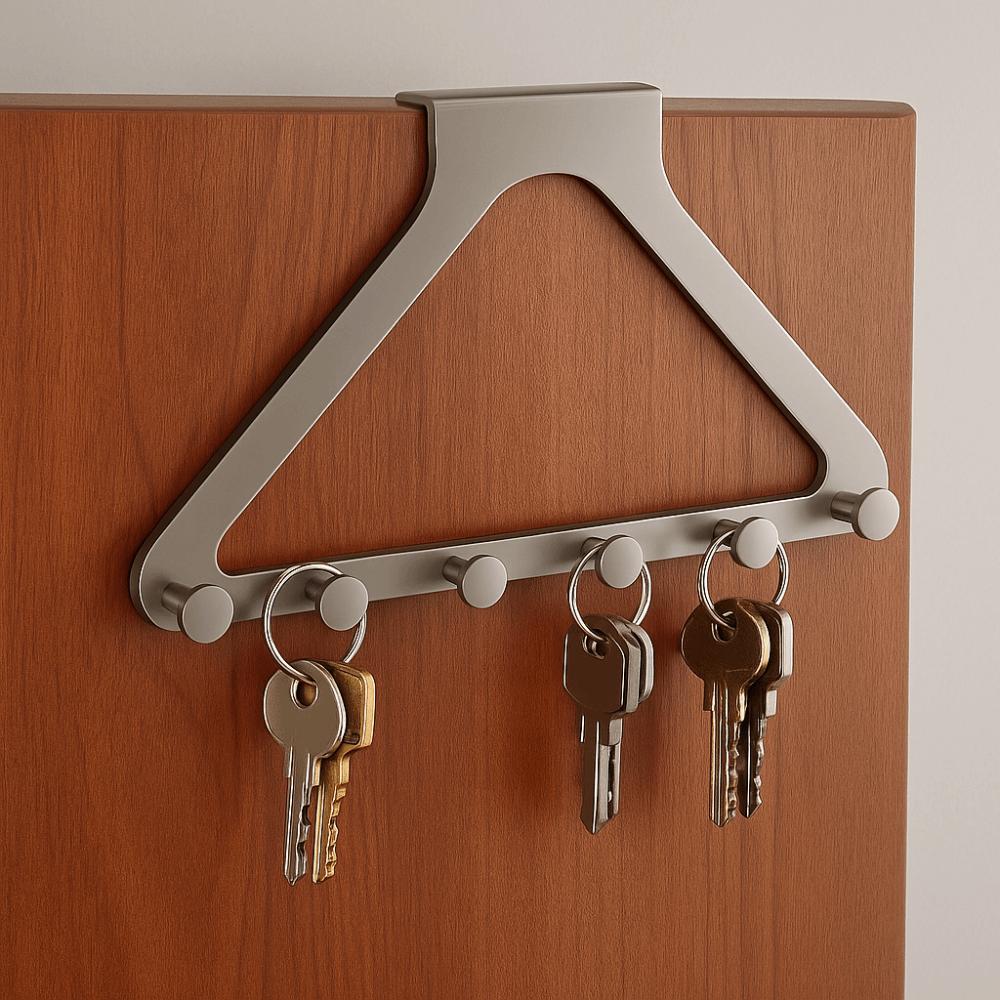 with 6 Hooks Triangle Door Hook Rustproof Clothes Coat Storage Hook Door Back Clothes Hook  Bedroom