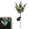 Solar Powered Flower Stake Light with LED Output, Lawn Fence Entry Light with Ground Stake Base for Outdoor Yard Accent