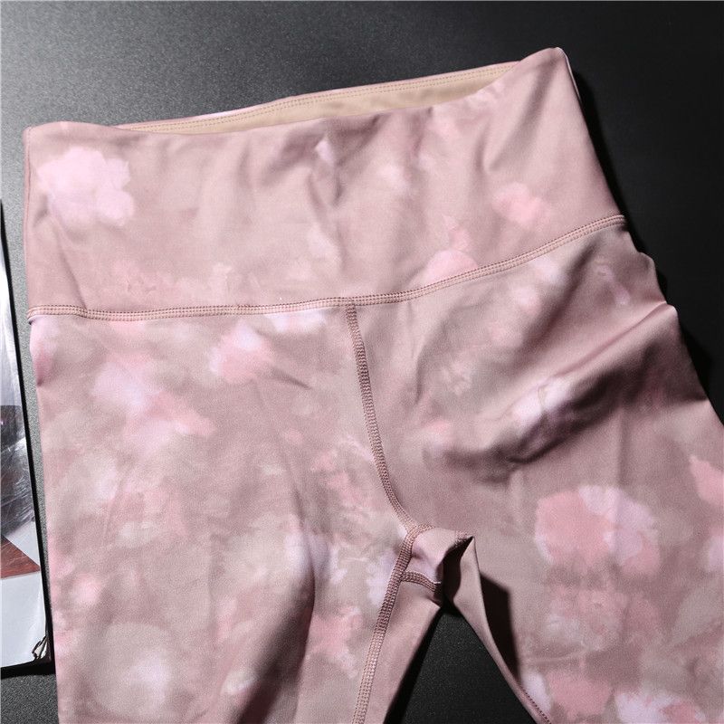 Yoga High Waist Breathable Tie-Dye Pocket Sports Pants