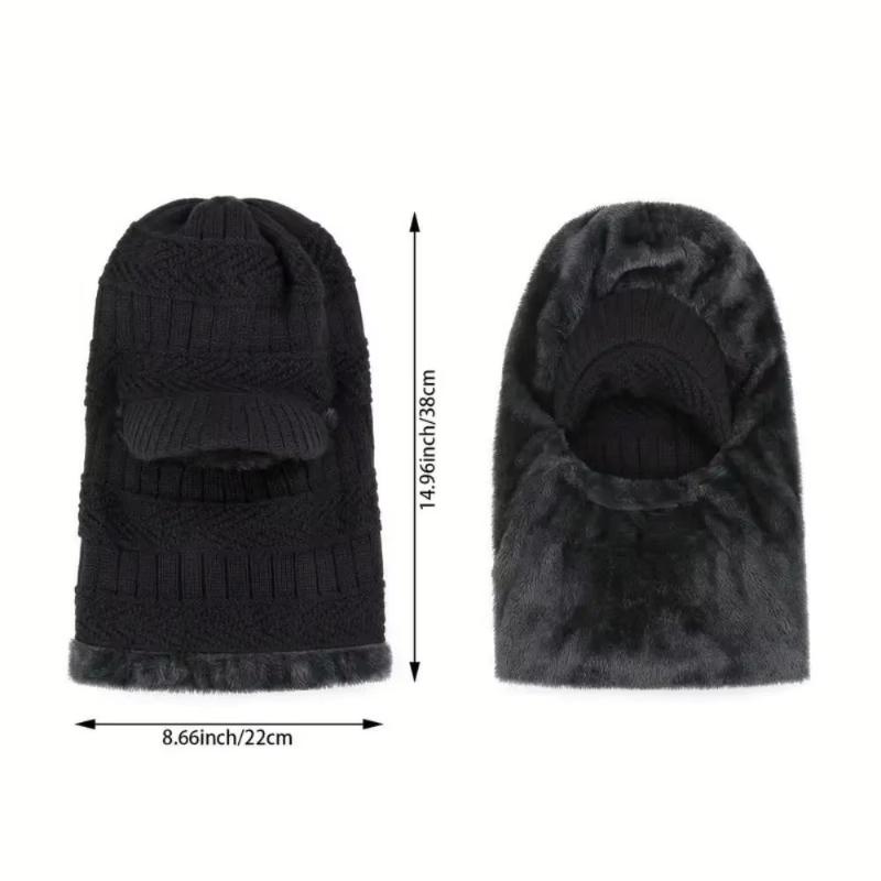 Winter Men's Knitted Hat Autumn/Winter Women's New Cotton Hat with Velvet Wool Hat Men's Cold Hat for Warmth