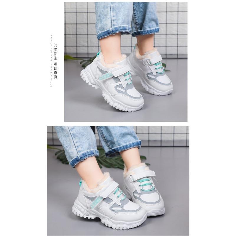 Sports Shoes for Girls Leather Cotton Warm Shoes for Boys Fall and Winter Students Big Kids Running Shoes for Kids Daddy Shoes