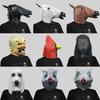 Funny Animal Series Full Head Masks Adorable Latex Headgear For Halloween Parties