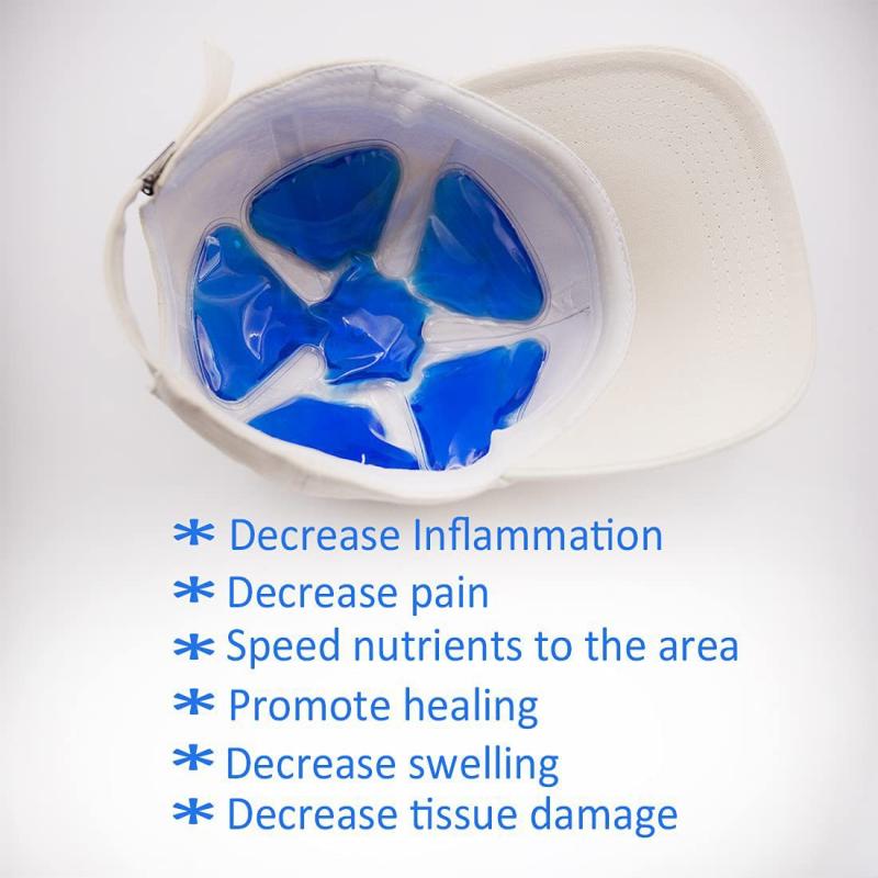 1 Bucată Pad Răcoritor Ajustabil Pentru Căști și Pălării Compresă Rece Reutilizabilă Gel PVC Albastru Pachet Gheață Accesoriu Călătorie Outdoor