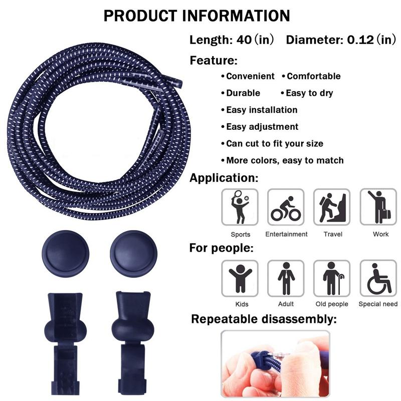 1 Paar Sport Elastische Schnürsenkel Ohne Binden Schnürsenkel Kinder Erwachsene Faul Verriegelungs Schnürsenkel Schuhzubehör Lacets Elastique Chaussure