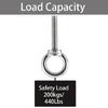 5Pcs Heavy Duty Threaded Rings Screw Eyebolts Stainless Steels Eye Bolts with Nut 10x50mm Long Shoulder Lifting Eye Bolt