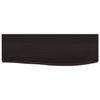 VidaXL Wall Shelf Dark Grey 60x20x4 Cm Solid Oak Wood Treated 363762