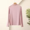 L To 4XL Plus Size Turtle Neck Long Sleeve Tshirts Fall Winter Base Layer T-Shirt Solid Color Modal Comfort Tee Tops Undershirt