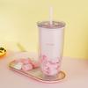 Cherry Blossom Straw Thermos Cup