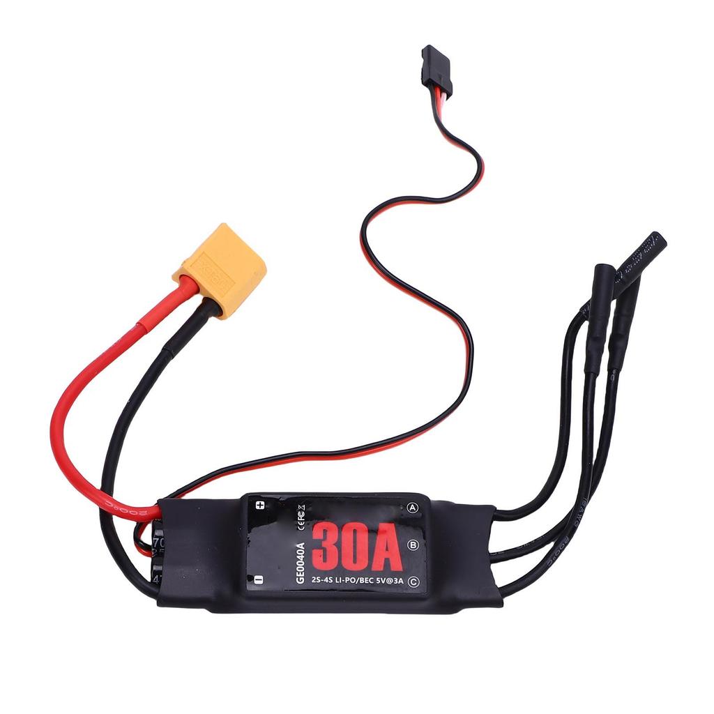 30A Brushless ESC with 3A BEC 2 3S Electronic Speed Controller for RC Fixed Wing Plane Multirotor Unmanned Helicopter