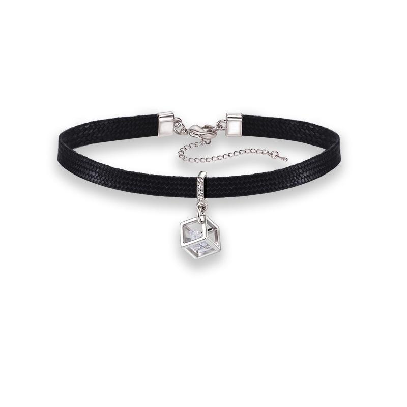 Korean Fashionable Inspired Love Cube Choker Necklace For Women Ideal Gift For Occasions