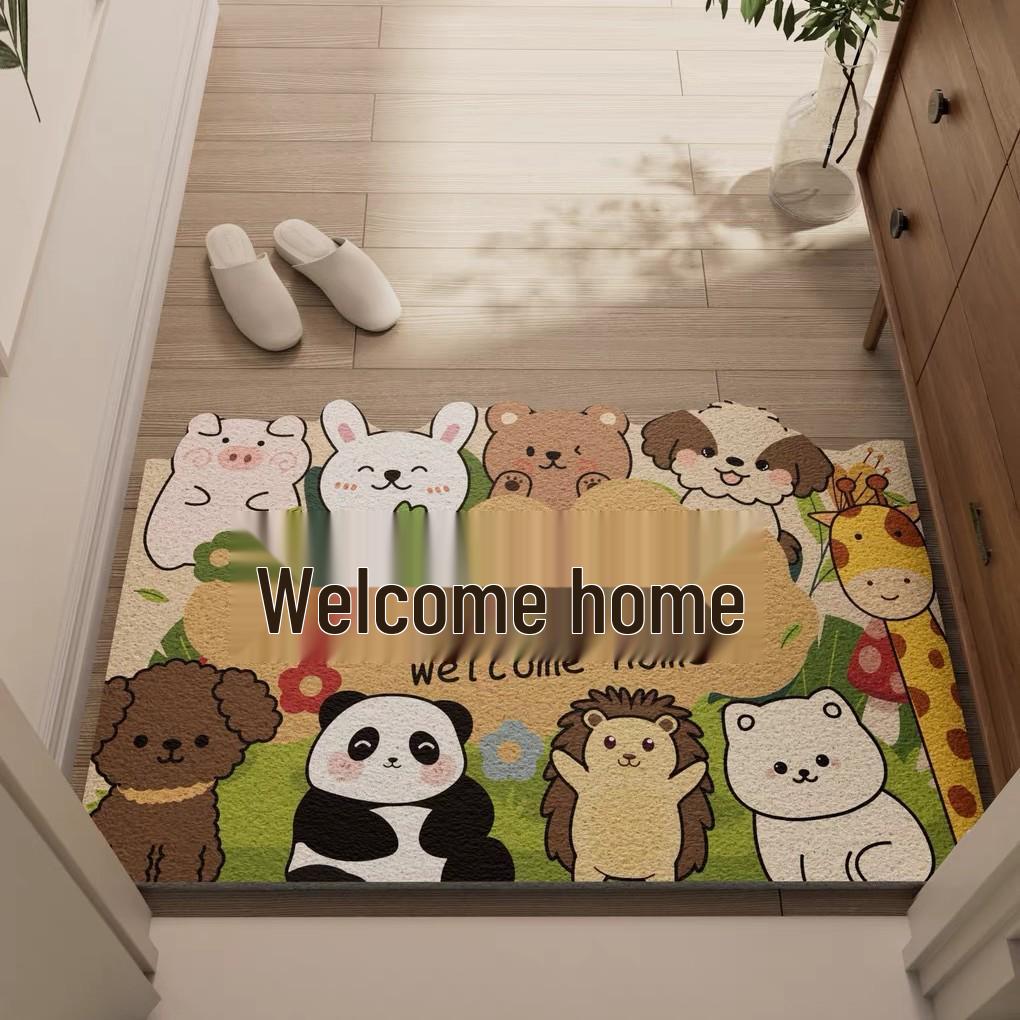 

Износостойкий придверный коврик в мультяшном стиле - Легко чистящийся шелковый ворс для сбора грязи и вытирания обуви. 80*120cm