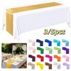 3/5 pezzi 30x275 cm Runner da Tavola in Raso di Alta Qualità Runner da Tavola Lungo in Seta per Matrimonio Festa Banchetto Festa di Compleanno Decorazione Tavola
