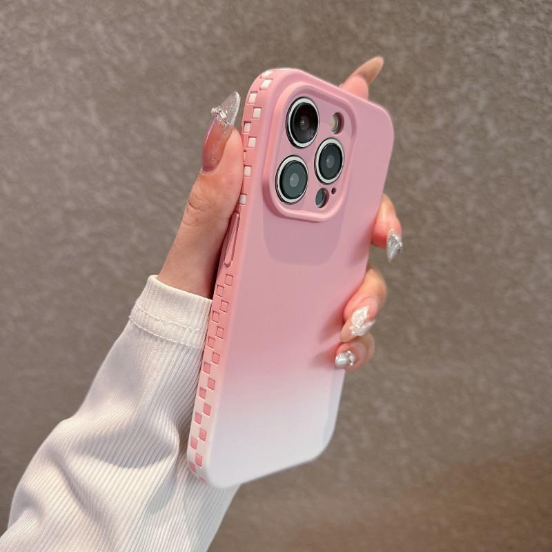

Skin Texture Square Grid Gradually Changing Color Suitable Apple IPhone 16 Promax Phone Case 15pm Protective Cover 14plus iPhone 13