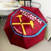 1PC West Football Printed Umbrella Folding umbrella, automatic umbrella 8-Frame for Travel, camping Fan gifts Christmas Gifts
