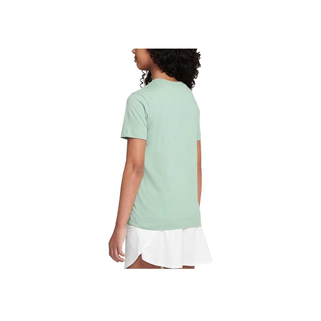 Nike Sportswear T-Shirt Comfortable Fashion Simple Versatile Short Sleeve Kids Tops Green FZ5178-037