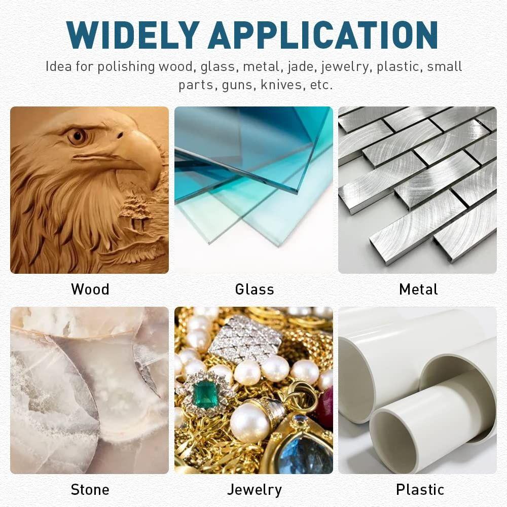 80Pcs 1/8" Shank Felt Polishing Wool Felt Rotary Tool Buffing Wheel for Dremel Rotary Tool Watch