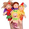 10 Pcs Animals Finger Puppets Set Baby Plush Doll Hand Cartoon  Family Hand Puppet Pigs Cloth Theater Educational Toys For Kids
