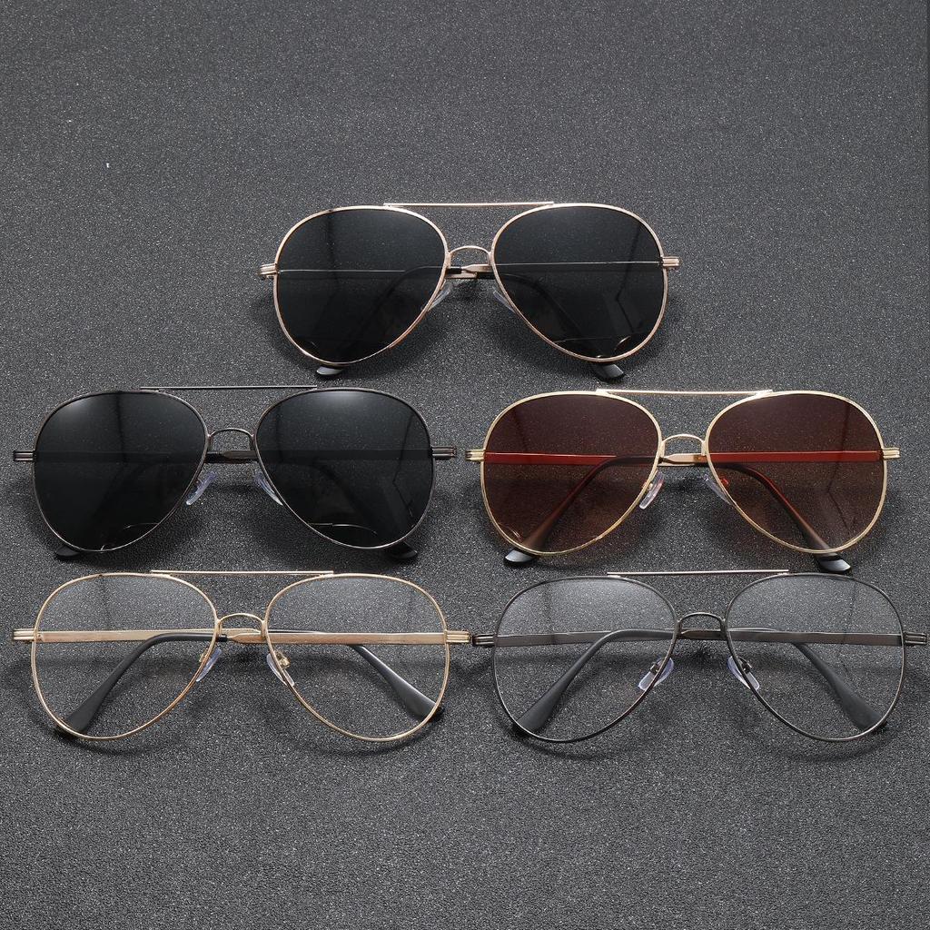 European Retro Men's Round & Square Frame Aviator Metal Sunglasses