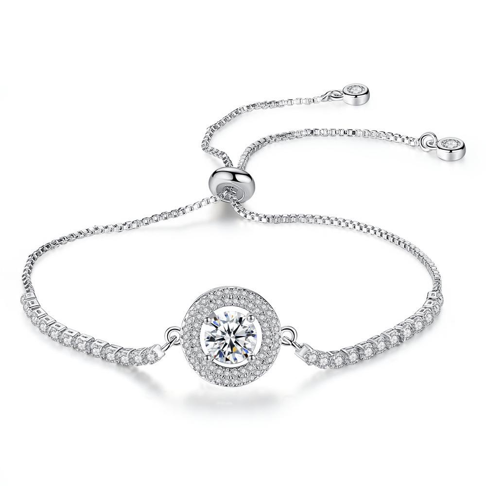 Vintage Zircon Adjustable Full Diamond Couple Bracelet