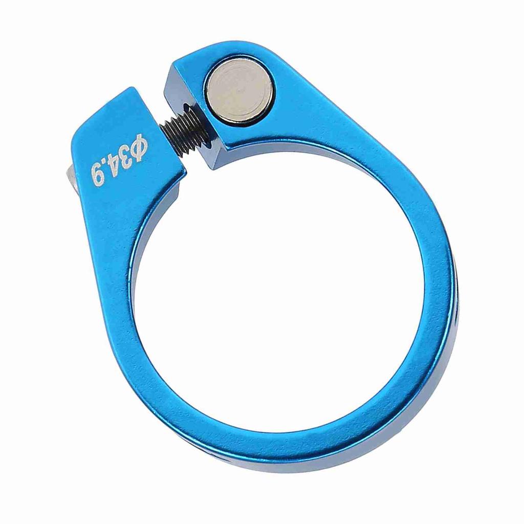 34,9 mm Aluminiumlegierung Fahrradsattelklemme Mountainbike Sattelstützenzubehör(blau)