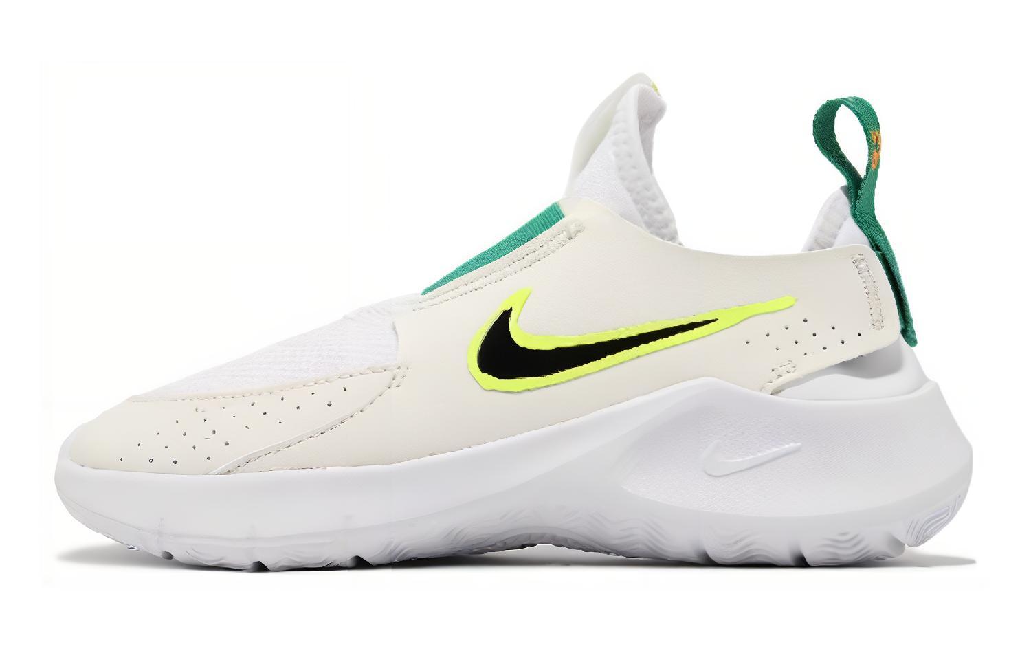 Nike Flex Runner 3 GS White Sport Green Fluorescent Yellow 38.5